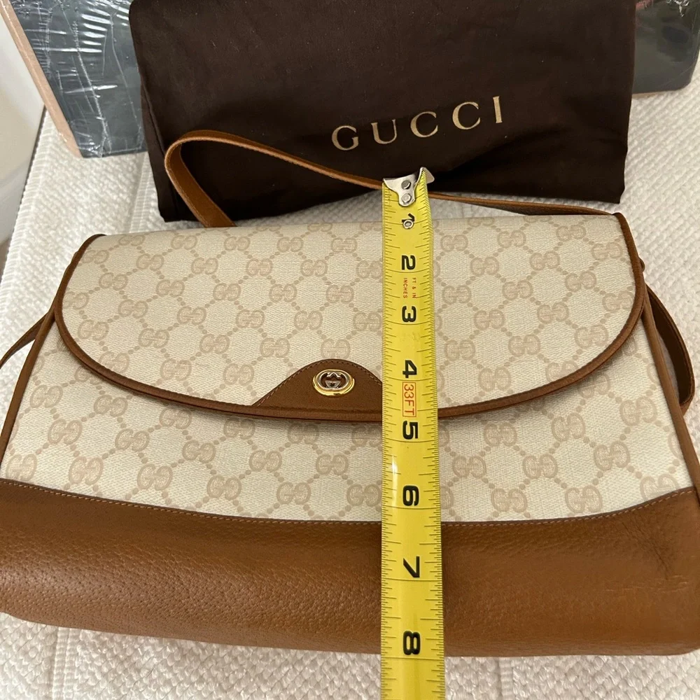 VINTAGE GUCCI Luxury Crossbody Bag 1980s - Picture 6 of 11